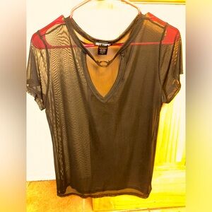 Hot Topic Black See Through Top - M